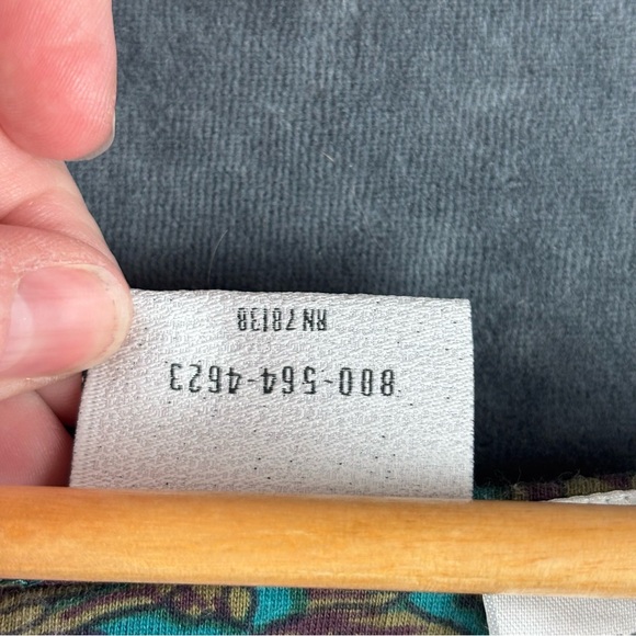 EUC Vermont Country Store Floral Cotton Knit A-Line Dress in Teal Sz 2X - Picture 8 of 10